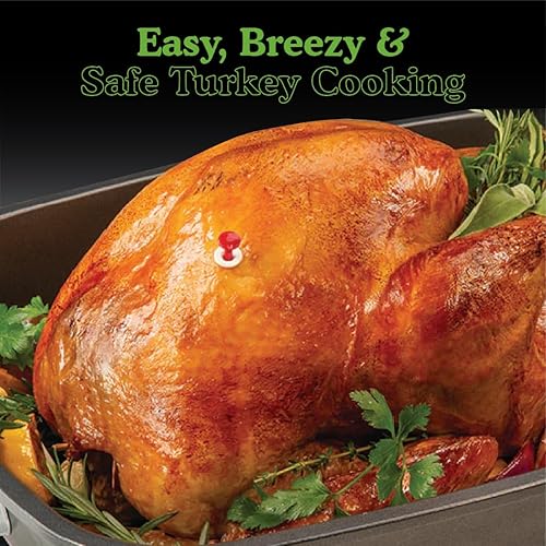 Miniatura 5 de Regency Wraps Termómetro de cocina desechable para pavo, paquete de 2, botón rojo que se despliega automáticamente cuando el pavo alcanza los 180,