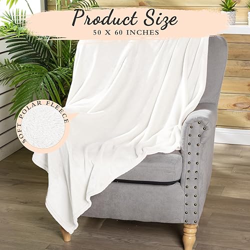 Miniatura 2 de Tinideya Manta de franela de forro polar a granel de 50 x 60 pulgadas, manta de forro polar suave, cálida manta de vellón coral acogedora para cama,