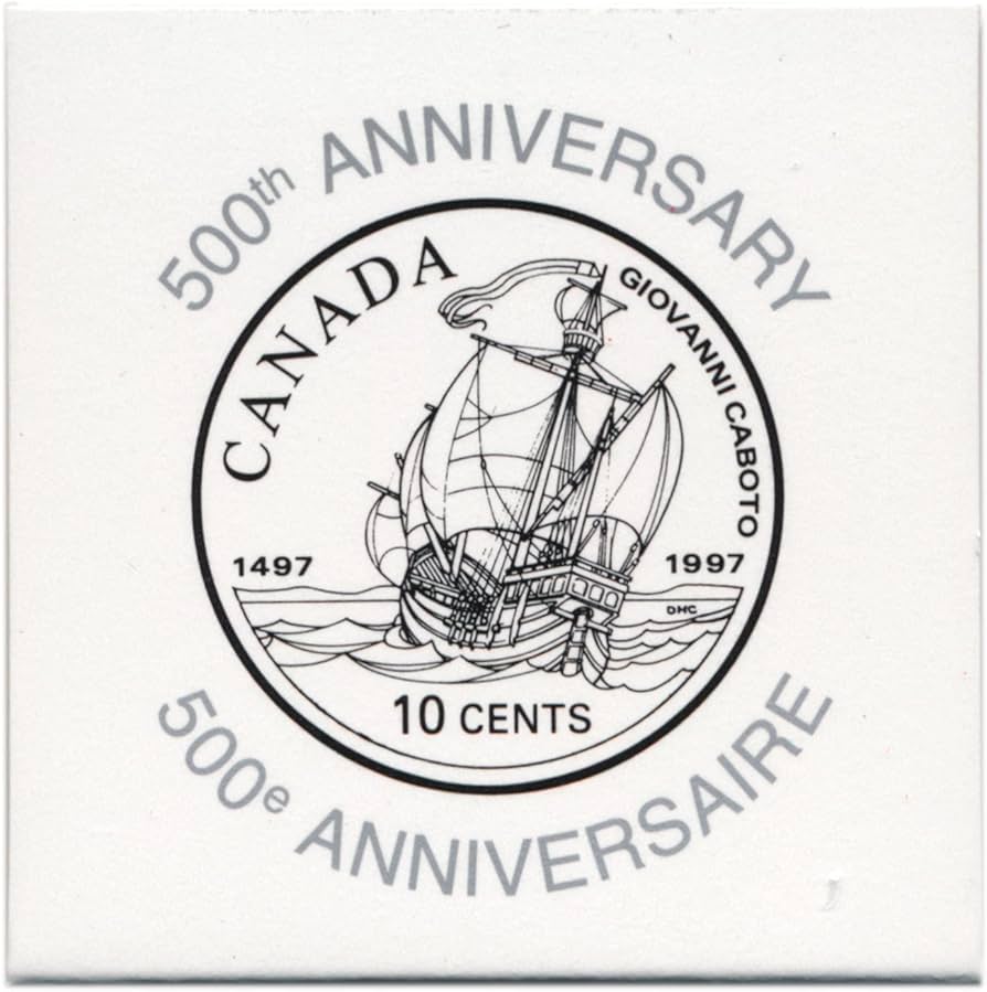 1997 Canada 10 Cent Sterling Silver Coin: 500th Anniversary of