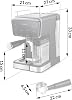Berdsen Coffee Machine 20 Bar 1350 W Espresso Machine Portafilter Machine Milk Frother Self-Cleaning Stainless Steel Matt Black