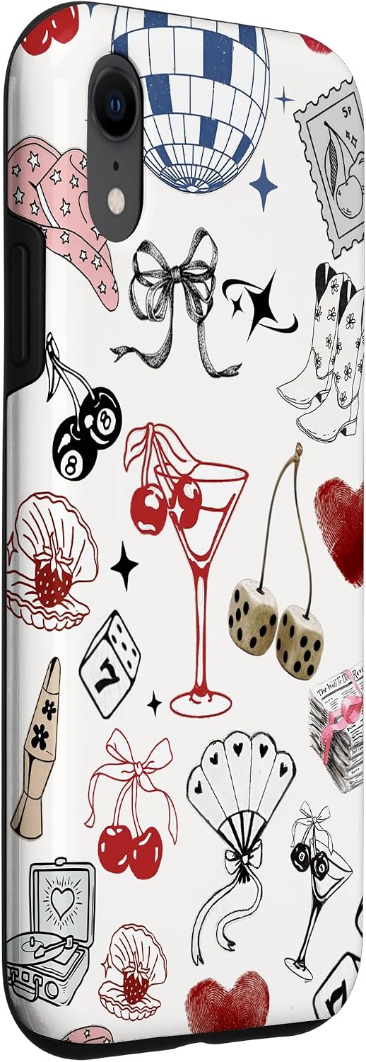 Vintage Coastal Cowgirl Preppy Collage Western Lucky Girl Case for iPhone XR