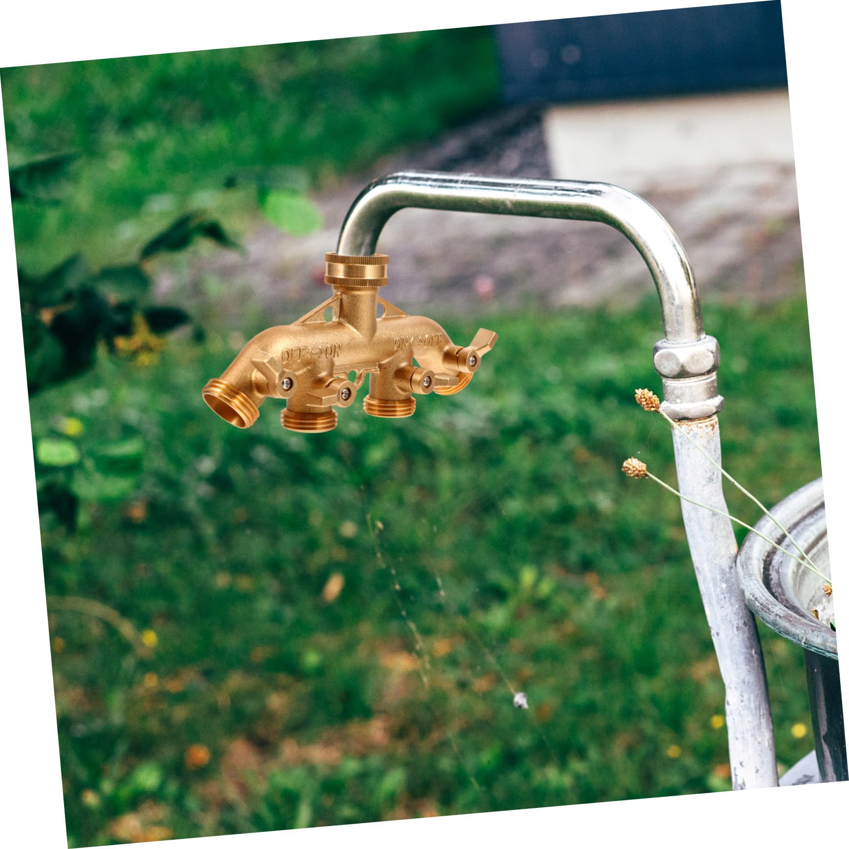 Homoyoyo Connettore per Tubo da Giardino Divisore per Rubinetto Connettore per Tubo Flessibile Vie Adattatore Raccordo Collegamento Rapido