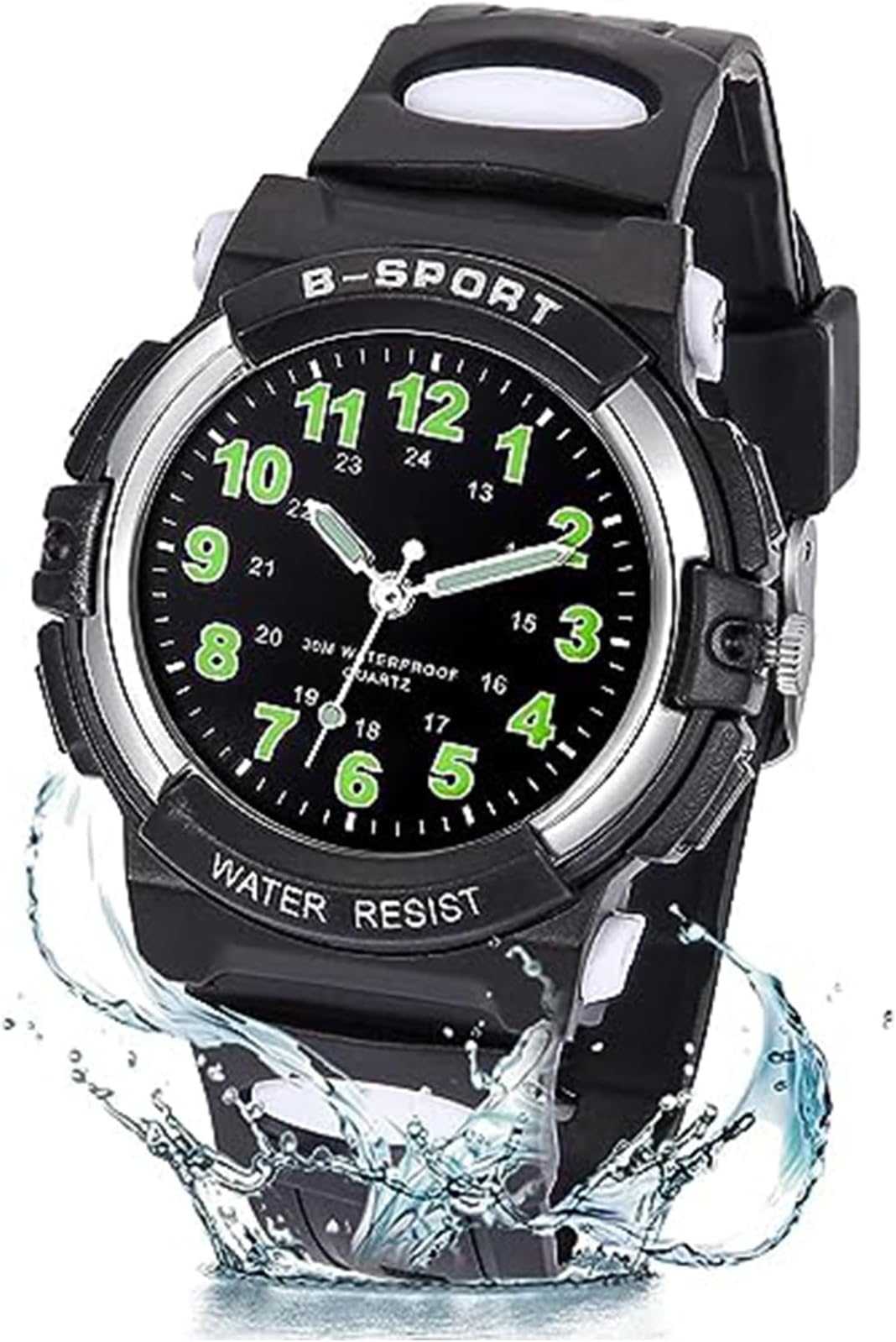 Analogue Kids Watch, 3 ATM Waterproof, TPU Strap, for 4-15