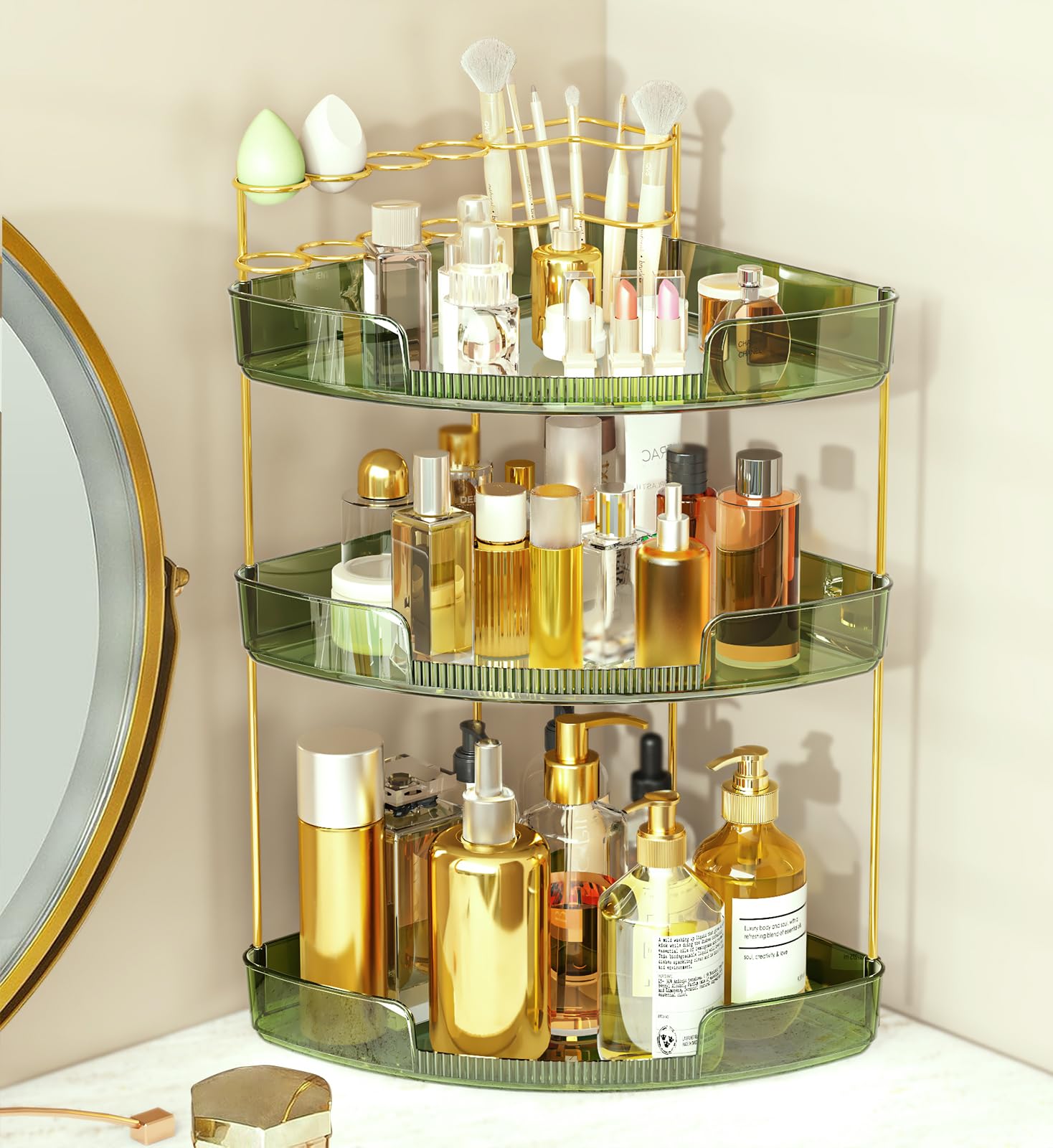 FELIZHOUSE Acrylic Makeup Organizer for Vanity & Bathroom Countertop