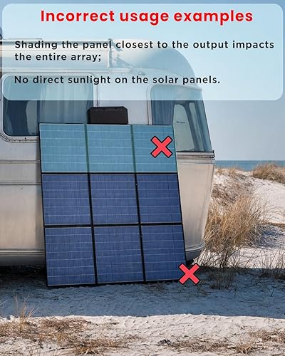 Miniatura 8 de LVYUAN 400W Panel solar portátil, panel solar plegable de tamaño almohada 20V IP64 impermeable, eficiencia mejorada del 23% para generador de