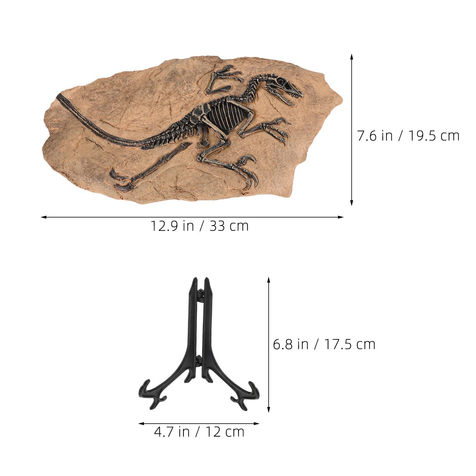 SOLUSTRE 2-częściowy model szkieletu dinozaura z żywicy – ​​sztuczny okaz kości prehistorycznego tyranozaura do dekoracji ogrodu na Halloween – kolekcjonerski rekwizyt do klasy naukowej