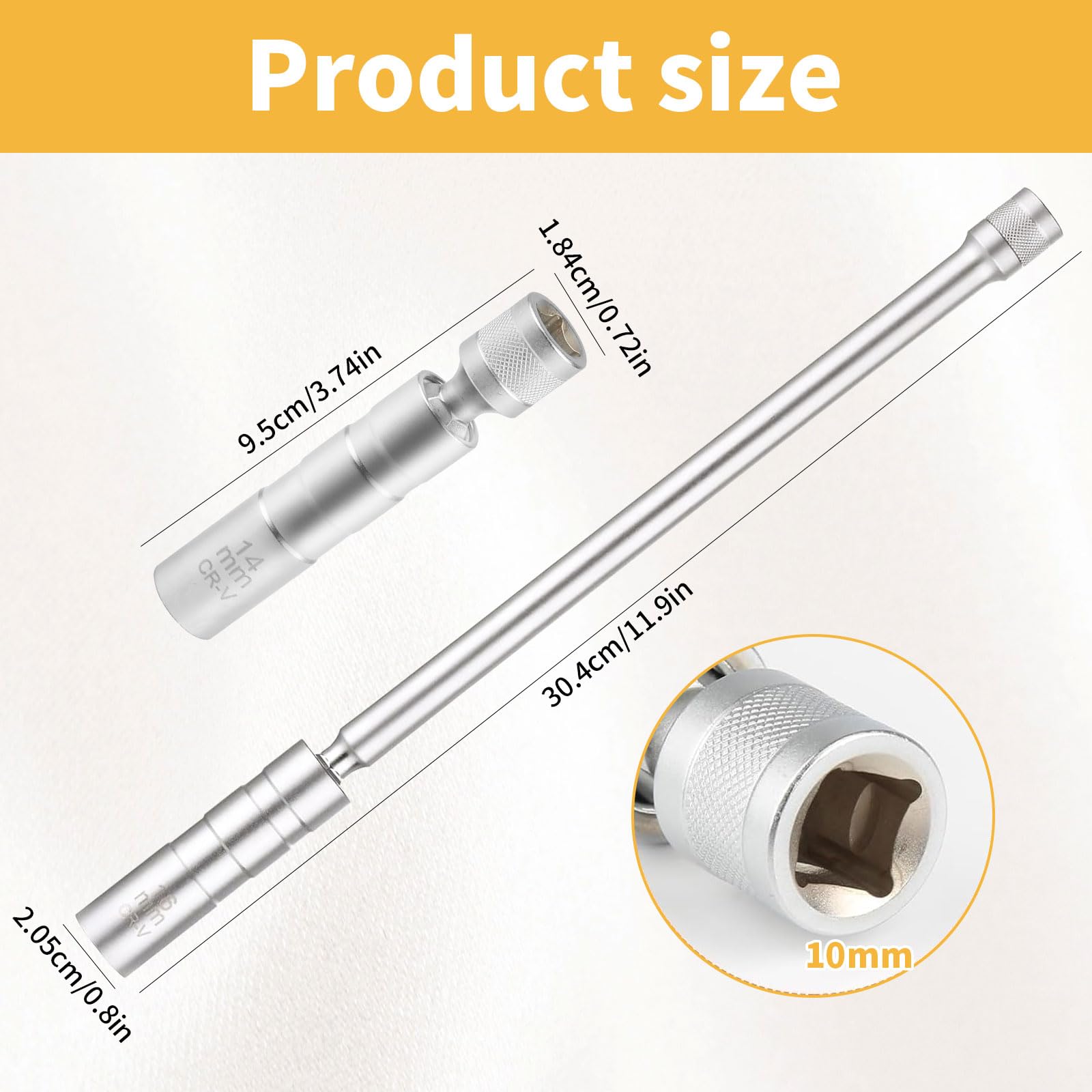 2 sztuki kluczy do świec zapłonowych 14 mm i 16 mm długości, magnes, uniwersalne elastyczne świece zapłonowe, narzędzia do usuwania z długim uchwytem, wtyczka do świecy zapłonowej do naprawy samochodu