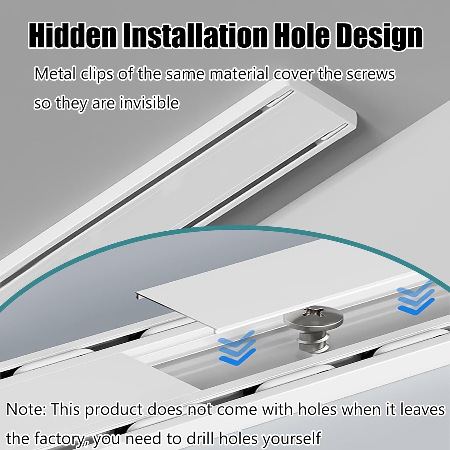 Ceiling Curtain Track Ceiling Mount For Curtains, Double Row Silent Sliding Curtain Rail Track System For Room Divider, Curtains Rails For Hospital Living Room Bedroom Window, Easy Install(Black,3.4m(