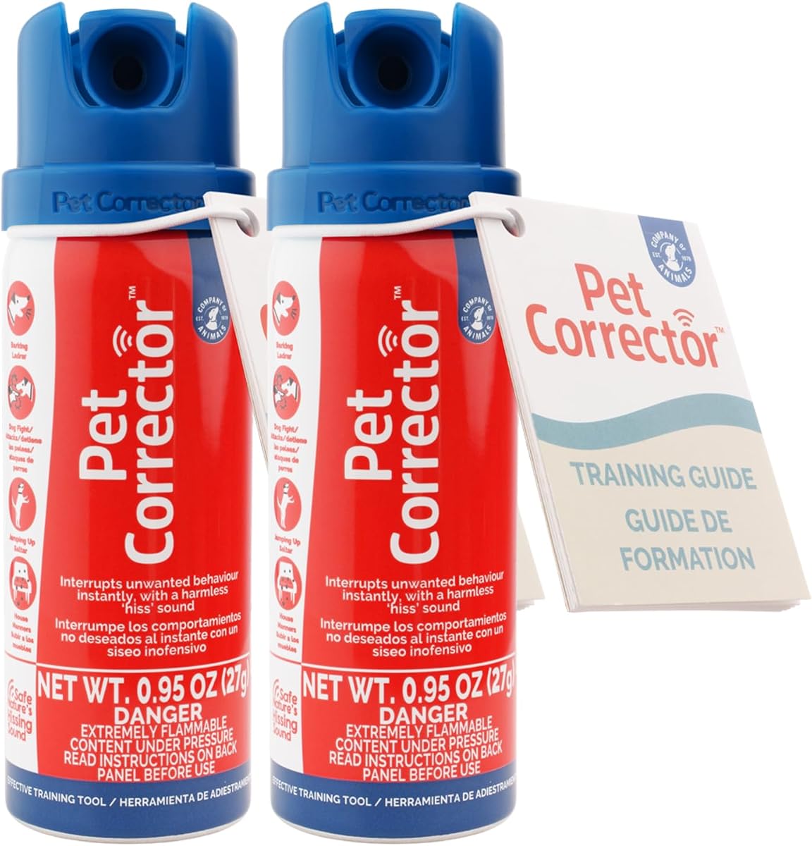 Entrenador de perros corrector de mascotas, ayuda a detener comportamientos no deseados | 30 ml, paquete doble | Deja de ladrar, saltar, evitar lugares, robar comida, peleas y ataques de perros. Fácil de Usar, Seguro, Humano y Efectivo.