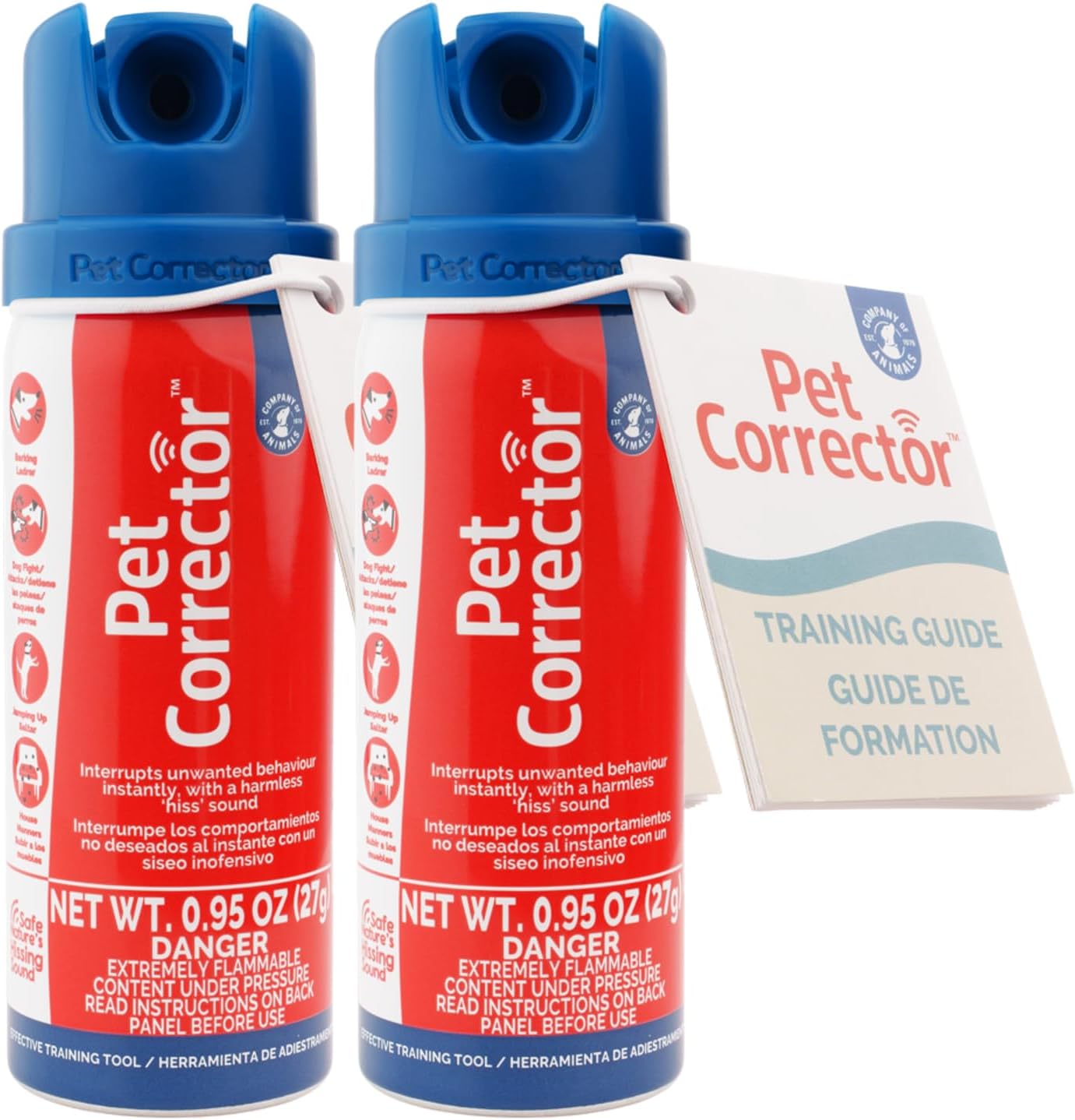 Pet Corrector Dog Trainer Twin Pack - Stops Barking, Jumping Up, Place Avoidance, Food Stealing, Dog Fights & Attacks. Help stop unwanted dog behaviour. Easy to use, safe, humane, and effective (30ml)