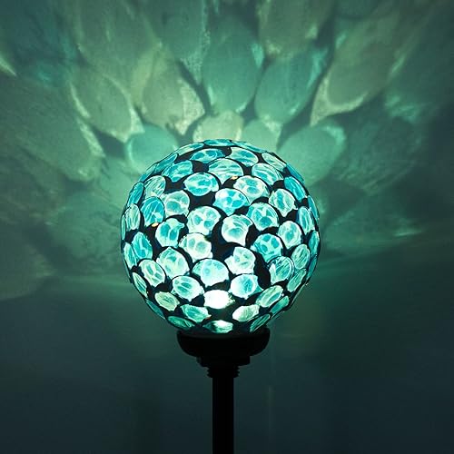 Miniatura 66 de VCUTEKA Luces solares de jardín, luces solares de mosaico, decoración al aire libre, luz de camino, luz LED de estaca para paisaje, césped, patio