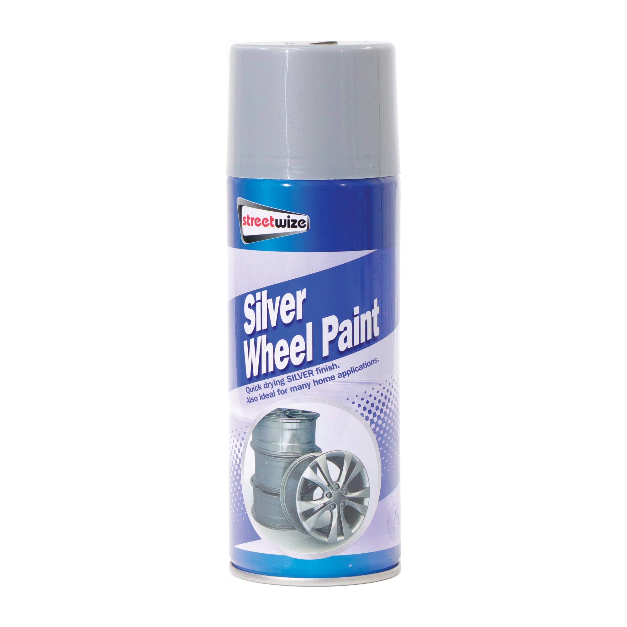 Streetwize Accessories Silver Streetwize - Wheel Spray Paint - Finish - Ideal For: Cars, Motorcycle's, Vans And 4X4