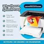 Printer Paper - 8.5" x 11", 10 Mil Waterproof Paper, Laser Printer & Copy Machine Compatible (100 Sheets)