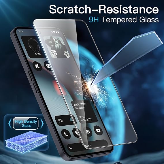 JETech Screen Protector for Nothing Phone 3, 3-Pack | 9H Tempered Glass, HD Clear, Anti-Scratch Protection, Easy Installation Tool
