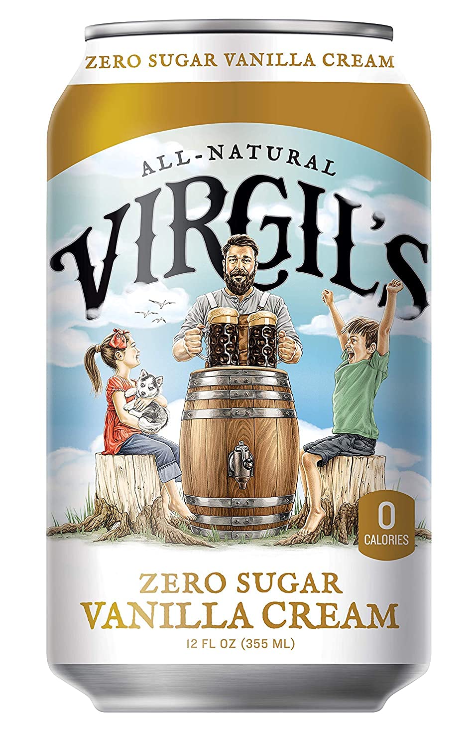 Virgil’s, Zero Sugar Vanilla Cream, Great Tasting Zero Calorie Keto Friendly Soda (24- 12oz cans)