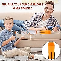 Vista 2 de EKIND Paquete de 8 mega repuestos de misiles para lanzacohetes de juguete, munición de espuma compatible con Nerf N-Strike Elite Series