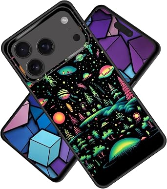 for iPhone 17 Pro Case,Premium TPU Ultra Thin Flexible Shock Absorbent Silicone Rubber Protective Cover for iPhone 17 Pro,Planets Tree Space