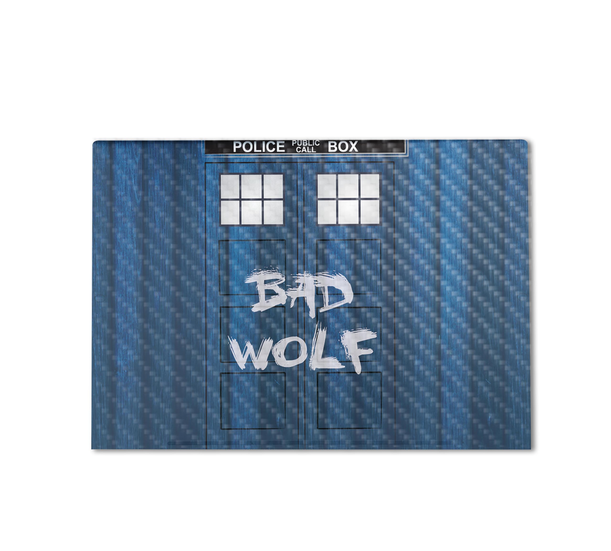 Carbon Fiber Gaming Skin Compatible with HP Envy x360 16” (2023) - Time Lord Box - Premium 3M Vinyl Protective Wrap Decal Cover - Easy to Apply | Crafted in The USA by MightySkins