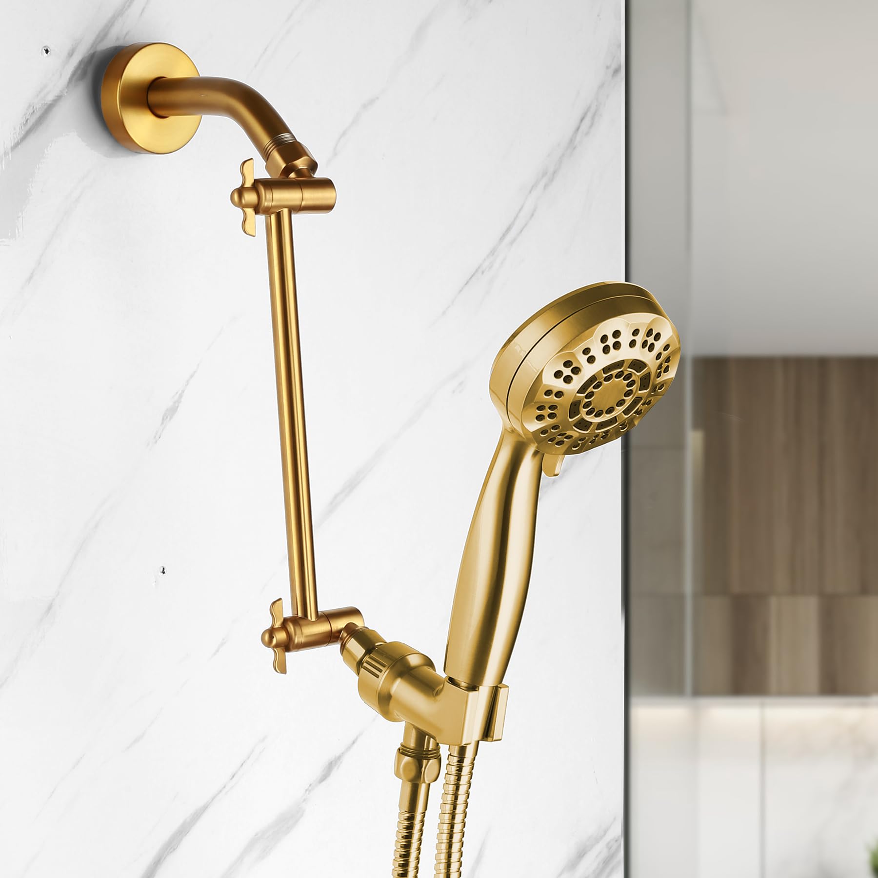 Snapklik.com : Shower Head Extension Arm, 10 Inch Adjustable Shower Arm ...