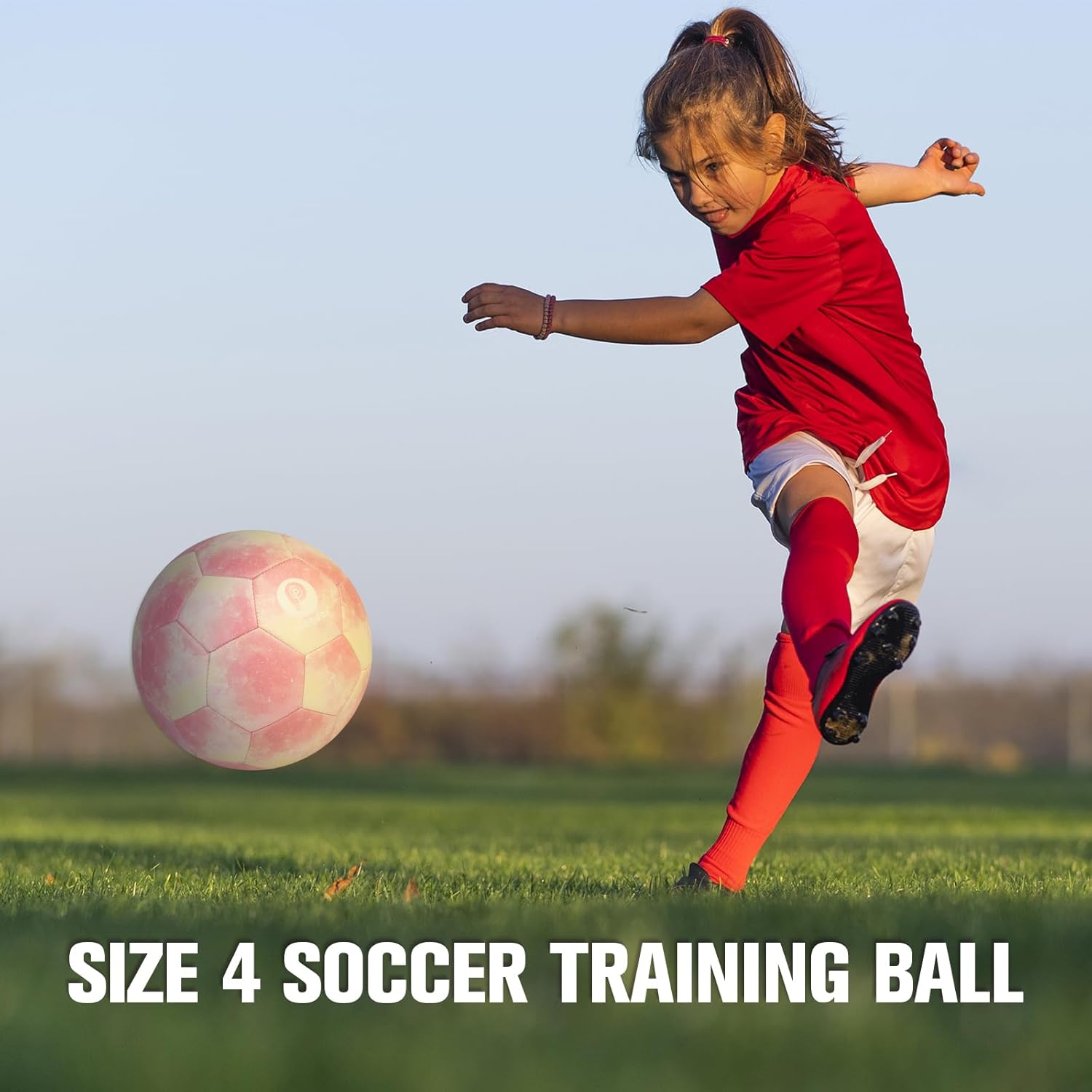 Picador Size 4 Soccer Ball, Pink Gilrs Kids Soccer Ball for Youth Child Teen Boys Outdoors Indoor Outdoor Backyard Practice Ideal Soccer Gift - Image 5