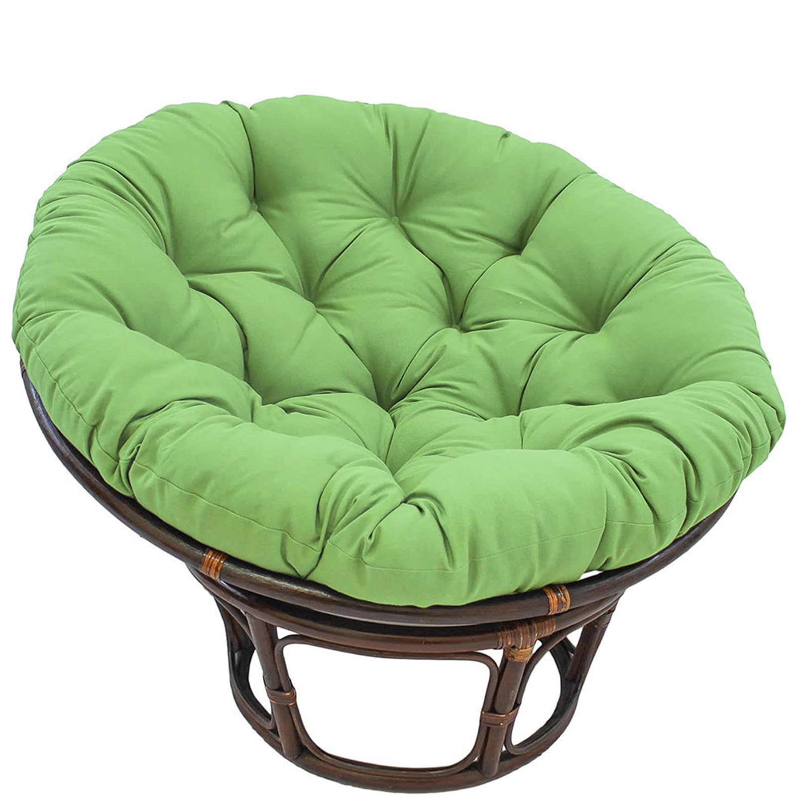 Coussin De Chaise Suspendue D'extérieur Rond,Coussin,Coussin De 10 Cm D'épaisseur pour Balançoire Suspendue en Coton,Coussin De Siège De Chaise Papasan De Chaise œuf,Light Green,150cm
