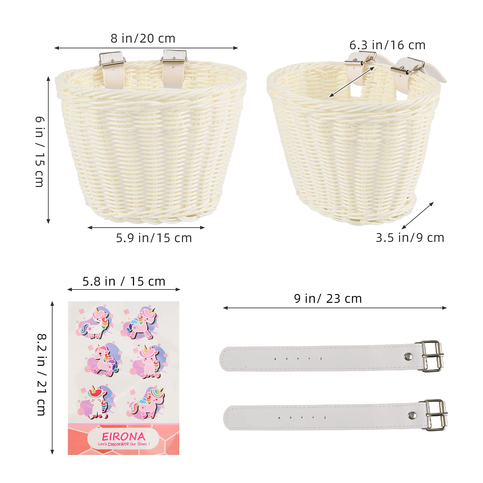 Cestino Per Bici Bambini 12-16 Pollici - Bianco, Impermeabile, Per Scooter E Tricicli - Foto 9