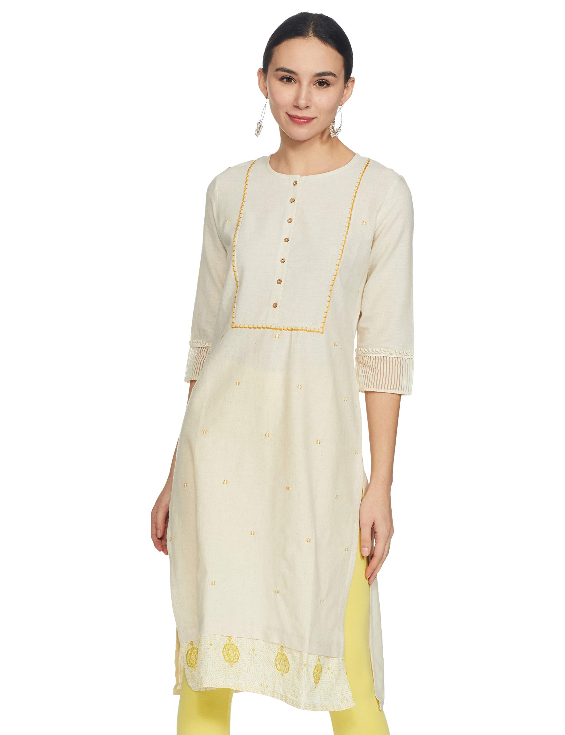 W for Woman Women's Cotton Straight Kurta
