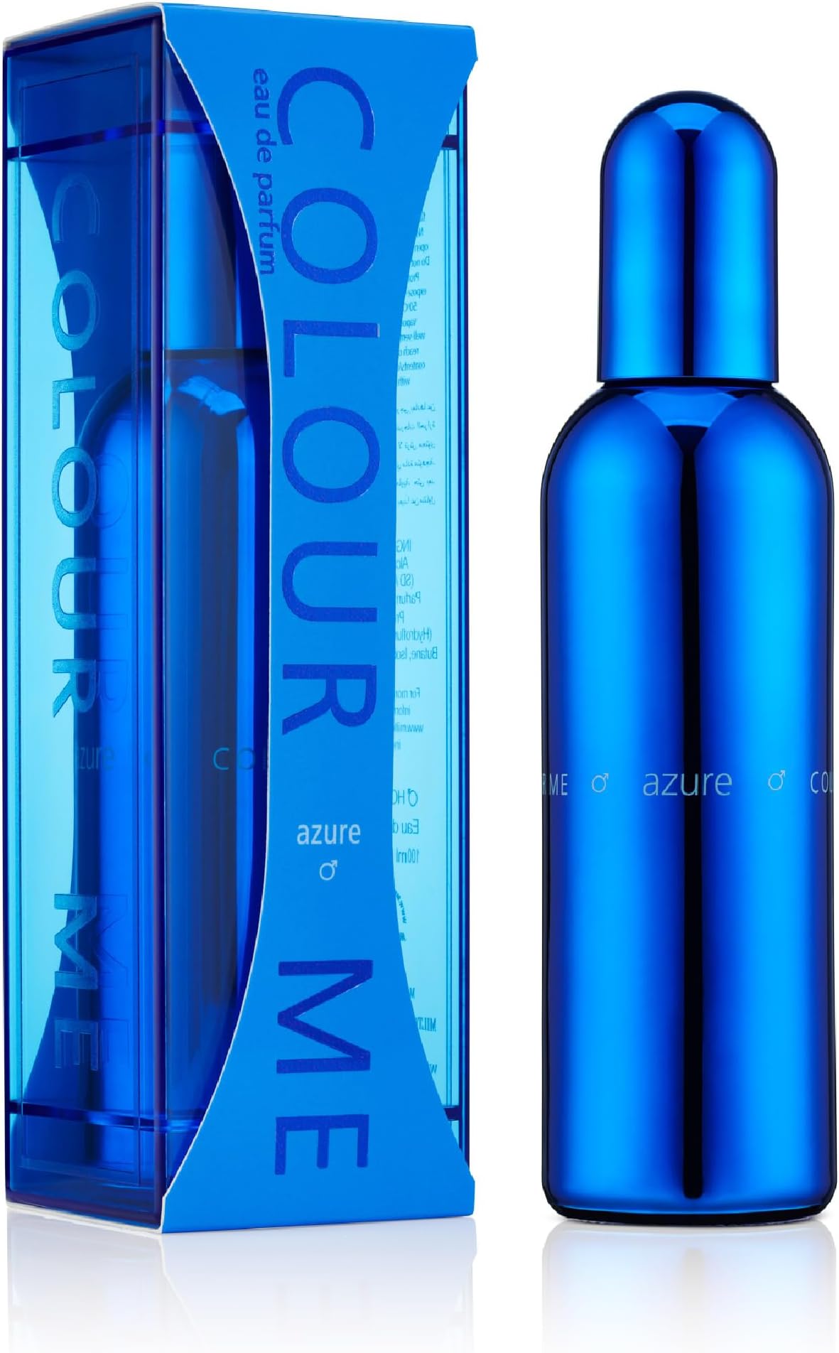 COLOUR ME Azure Perfume. 100ml Eau de Parfum Men, Luxury Fragrance - Aftershave, Long Lasting Perfumes for Men by Milton-Lloyd
