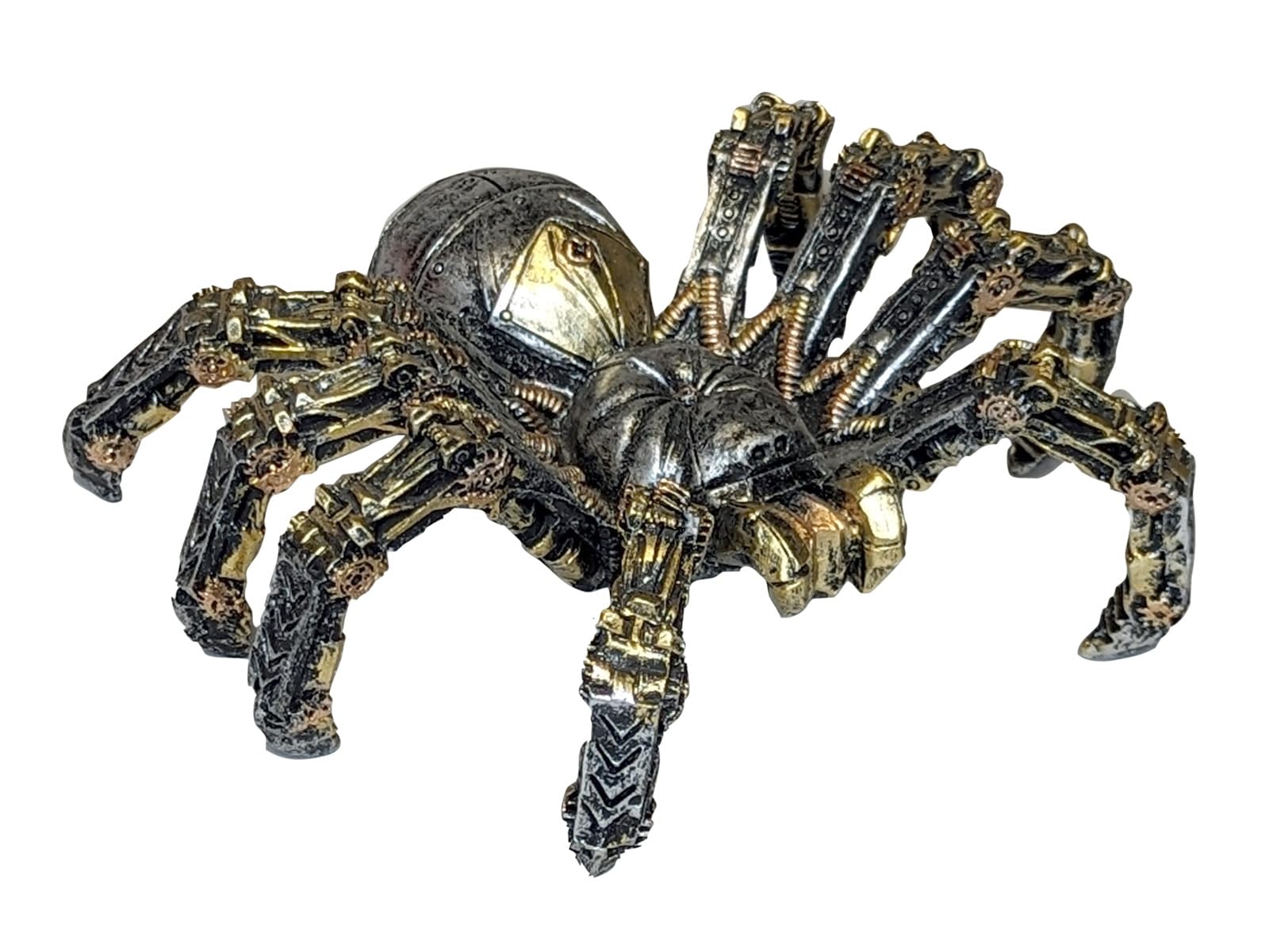 Middle-England 15.5cm Spider SteamPunk Mechanical Tarantulas Insect Hand Painted Resin Figurine Ornament