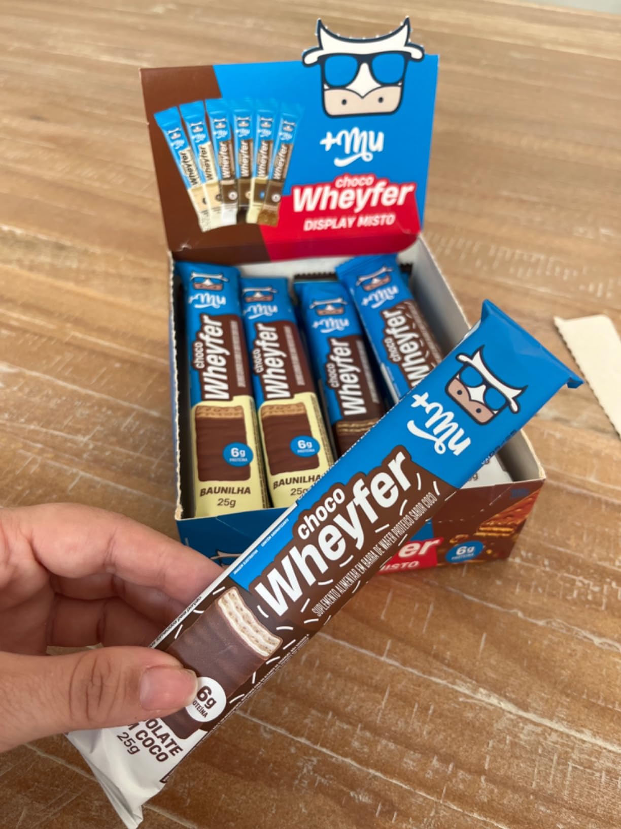 +Mu Chocowheyfer Proteico Caixa Mista - Display 12 unidades