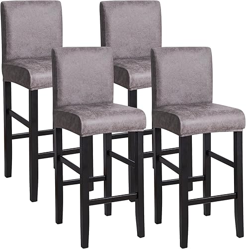 Miniatura 37 de FORCHEER - Juego de 2 fundas para taburete de bar con respaldos, aspecto de cuero, para taburetes de bar de respaldo corto, extraíbles y lavables (2