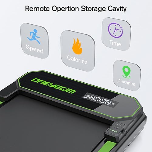 Miniatura 2 de DAEYEGIM Cinta de correr para caminar debajo del escritorio, cinta de correr eléctrica compacta plegable para oficina en casa con pantalla táctil