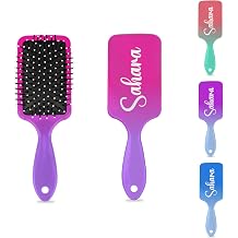 Personalized-Hair-Brush for Girl Women Detangler Brush for Kids Adult, Custom Gift for Birthday Christmas, Soft Bristle Hair Brushes Travel Hair Brush for All Hair Types Gradient Background