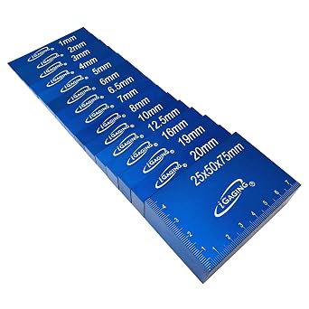 iGaging Setup Block Bar Gauge Precision Aluminum Blocks 15 Piece Set for Machine Shop and Woodwoorking, Metric Sizes Set, 36-SB-15-M