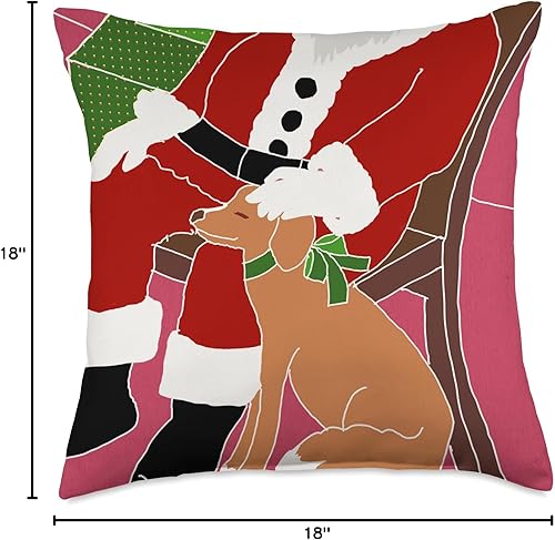 Miniatura 4 de Archi-Selectcom Almohada para perro con Papá Noel en Navidad 18 x 18 pulgadas multicolor