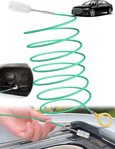 Miniatura 7 de Paquete de 2 herramientas de limpieza de drenaje de techo corredizo automático, cepillo de drenaje flexible de 78 pulgadas para automóvil, cepillo