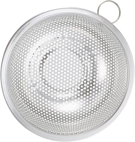 BESTOYARD Cuenca de drenaje de acero inoxidable Cesta de drenaje de acero inoxidable Cesta de tamiz Cesta de lavado de arroz Contenedor de acero