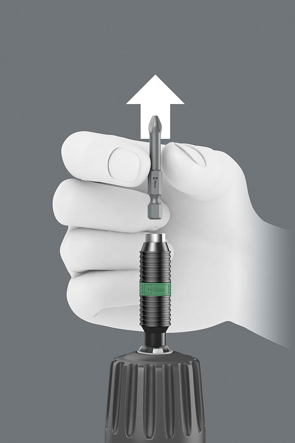 Wera - 5073420001 Hexagon 897/4 R SB BiTorsion Rapidaptor, Universal Bit Holder 1/4"