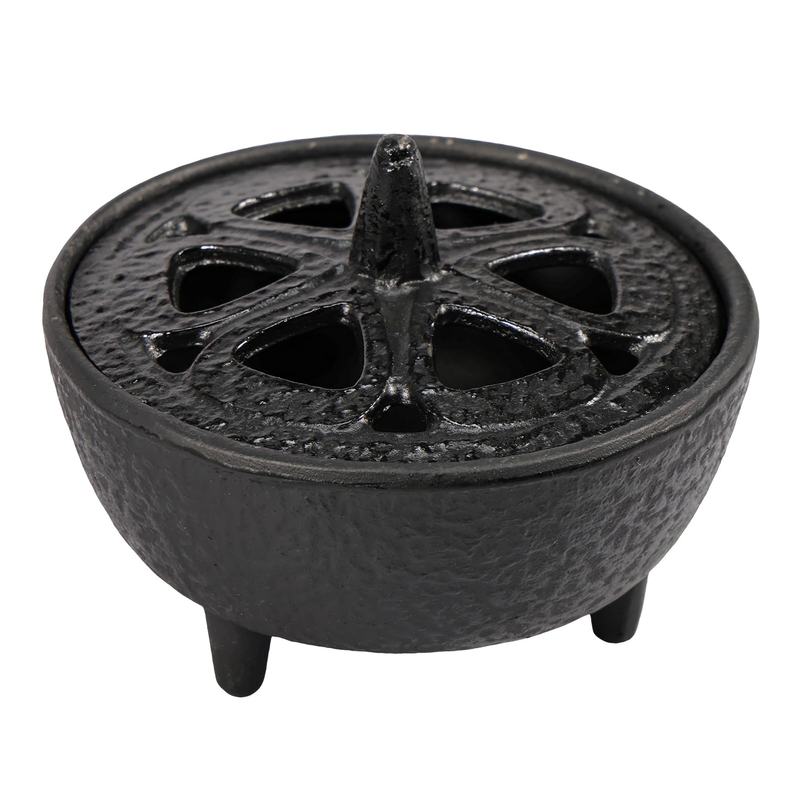 Eummy Black Incense Burner Zen Minded Cast Iron Incense Holder Incense Cone Burner Bowl And Lid For Sticks, Cones, Wax Melts, Charcoal And Resin Practical Incense Stick Holder For Aromatherapy Mindfulness