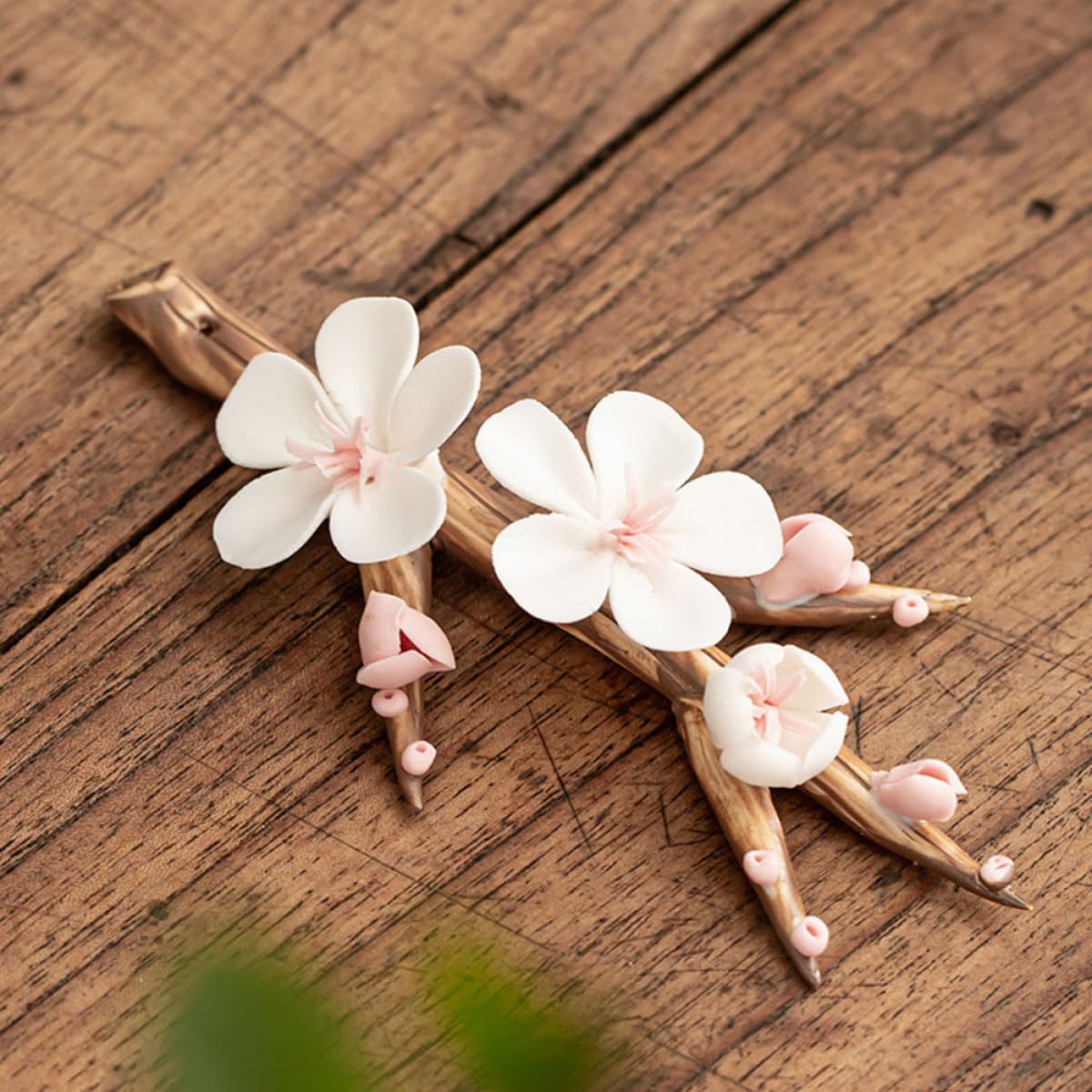 OUNONA 3 Stück Pflaumenblüten Räucherstäbchenbrenner Aus Keramik Räucherstäbchenhalter Pflaumenblüte Vintage Heimdekor Keramik Räucherofen Pflaumenblüten Räuchergefäß Haushalts