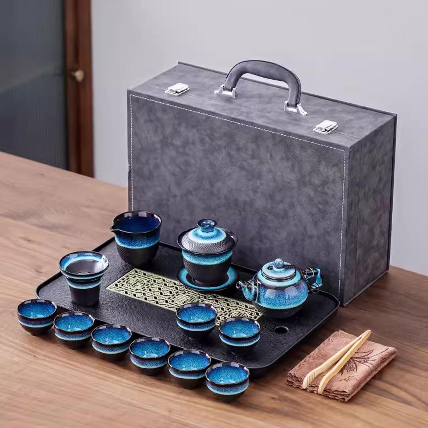 Service À Thé en Céramique, Coffret pour Recevoir des Invités Au Bureau.