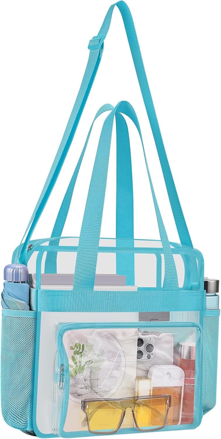 USPECLARE Clear Bag for Stadium Events, 12x6x12 Transparent Stadium Messenger Bag for Concerts, Work, Sports Games, Gym - Image 7