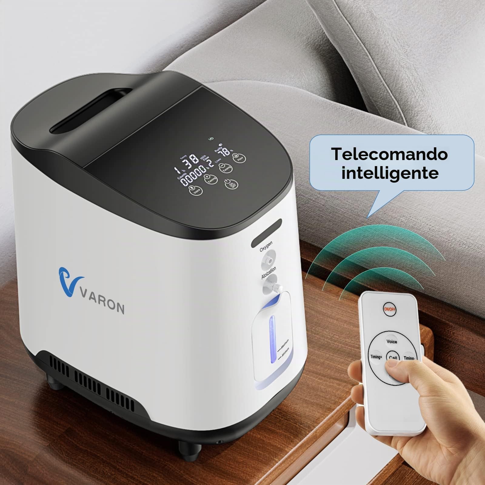 Yontwe Generatore di ossigeno continuo 1 – 7 l/min concentratore di ossigeno regolabile per uso domestico 30% – 93% AC220V per concentratore di ossigeno domestico