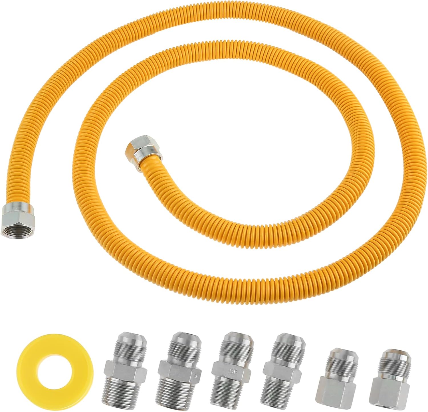 72 Inch Flexible Stainless Steel Gas Line for Dryer, Gas Stoves, Water