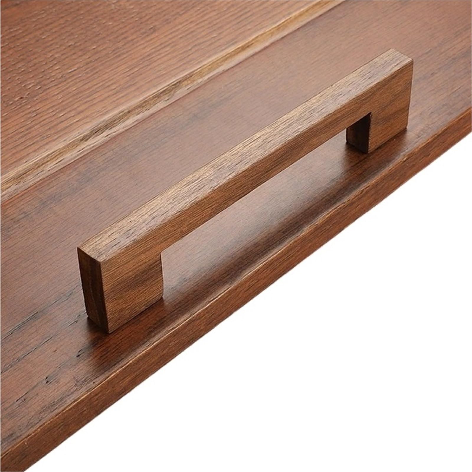 LADFRTYU Wooden Handles 2pc Wooden Cabinet Door Handle Cupboard Knob and Kitchen Knobs Wardrobe Handles for Furniture Hardware(L153xH34xW12xC128mm-B)