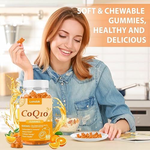 Miniatura 6 de CoQ10 - Gomitas de 500 mg - 3 veces mejor absorción Q10 Suplementos - Más omega-3 magnesio, vitamina B3 y zinc para la salud del corazón, energía