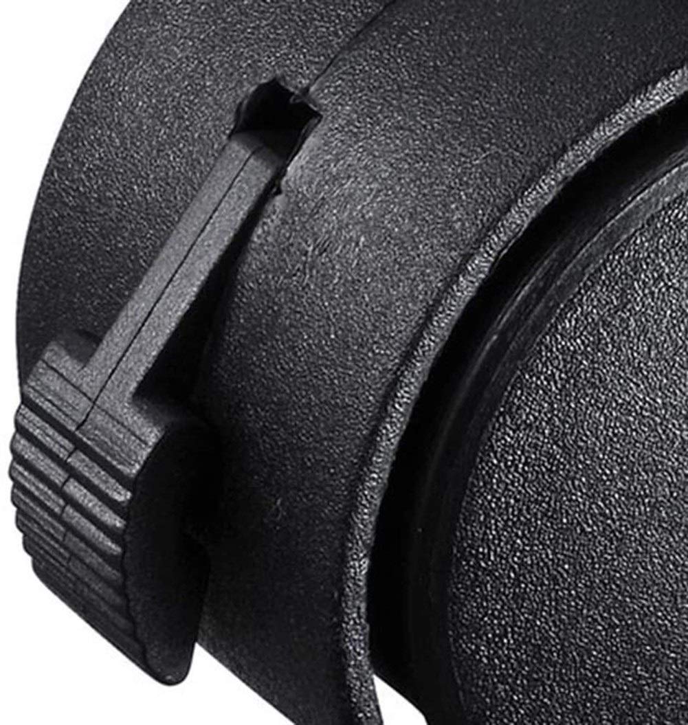 Ruote resistenti, per mobili, 50 mm, filettatura M10, resistenti, 200 kg, silenziose, in poliuretano, antipolvere, con stelo del freno, per tavolo, sedia da ufficio, carrello, culla per bambini, 4