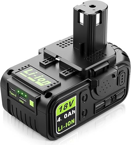 Miniatura 16 de Abeden Paquete de 2 baterías de repuesto Ryobi de 18 V con puerto USB, compatible con baterías de litio Ryobi ONE+ y herramientas eléctricas