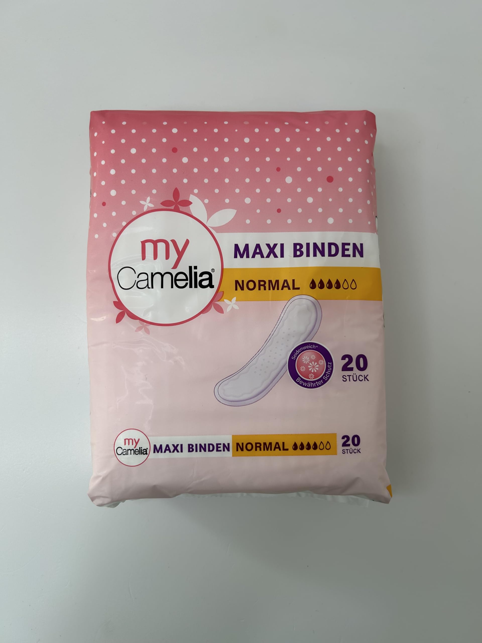1 x Camelia Maxi Binden NORMAL-Set 120 Stück(6 x 20) inkontinenzeinlagen für Damen Monatspackung