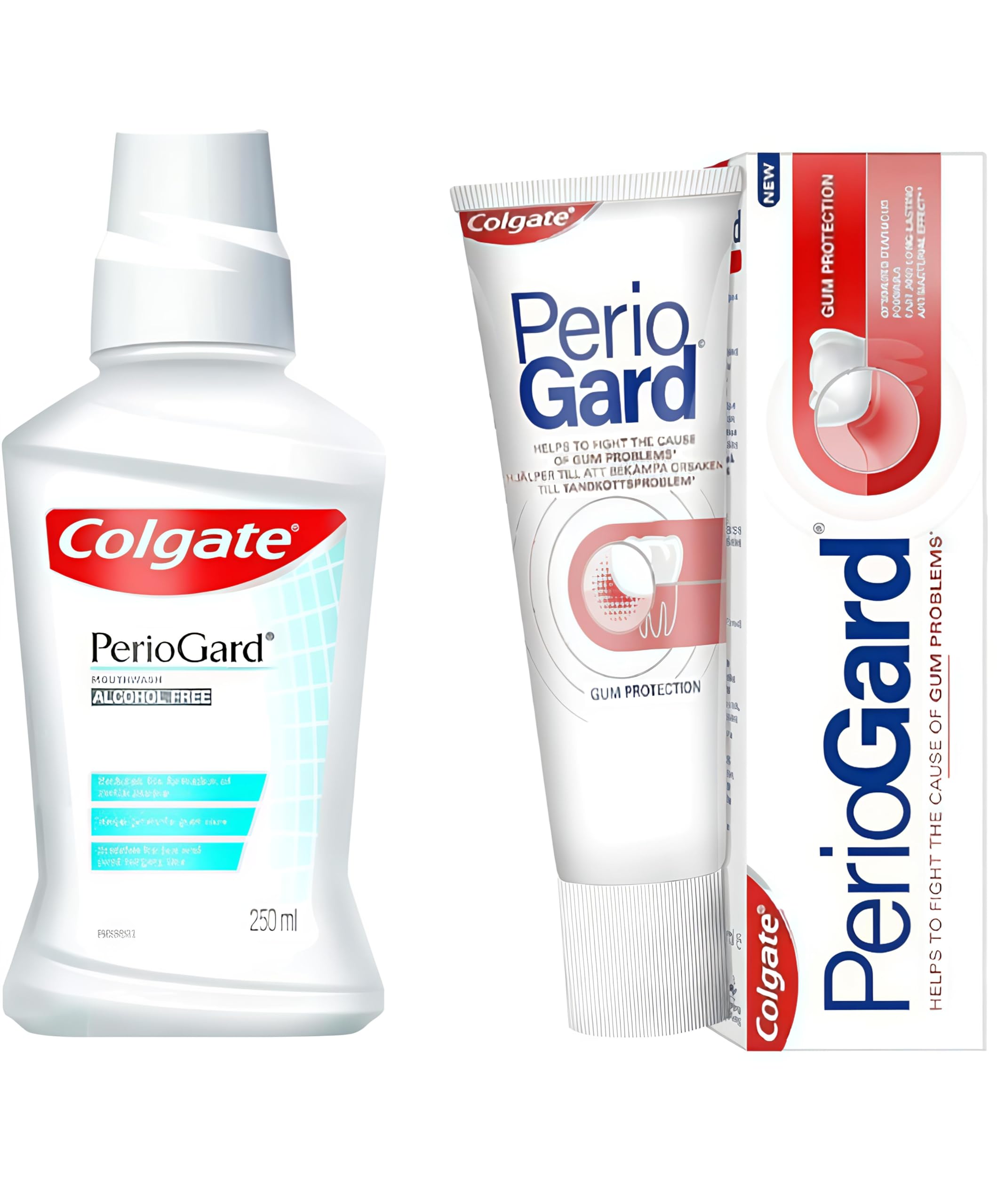 ColgatePerioGard Gum Protection Toothpaste 90g and MouthWash 250ml Helps Fight Plaque Bacteria Dual Active Formula Helps to Keep Gums Healthy